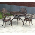 outdoor cast aluminum frame cafe dining chair garden chair and table